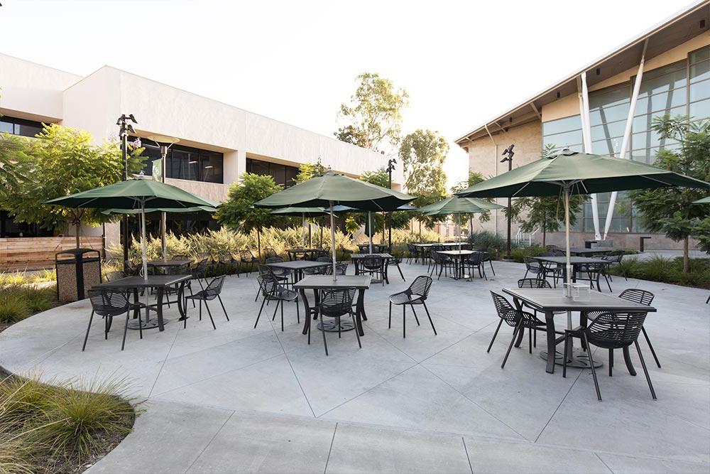 Alumni Plaza outside the Borland-Manske Center