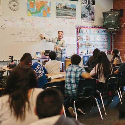 teacher in classroom