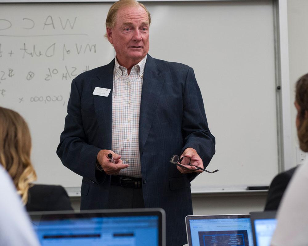 Professor speaking in class